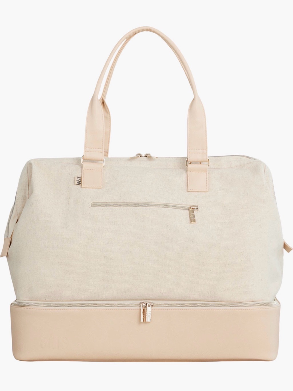 Beis Canvas Beige Trim Weekender Travel Bag